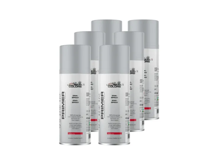 COLORS Zinkspray Sprühlack 6er Set 400ml Grau* Sprühlacke