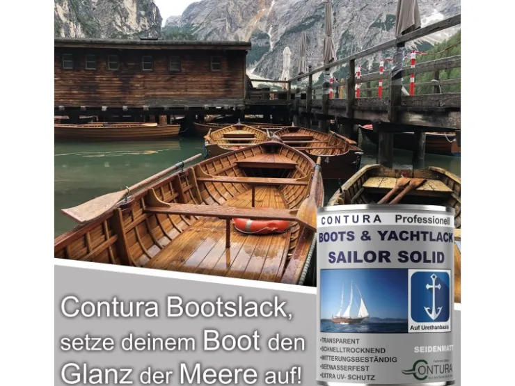 CONTURA Boots & Yachtlack Bootslack Holzlack Hartlack Klarlack 750ml Seidenmatt* Klarlacke