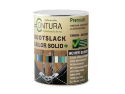 CONTURA Bootslack Farbig Yacht Buntlack Metall Holz GFK Boot Seidenmatt 1 Liter RAL 9005 Analog