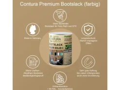 CONTURA Bootslack Farbig Yacht Buntlack Metall Holz GFK Boot Glänzend 2,5 Liter RAL 7016 Analog* Speziallacke|Buntlacke