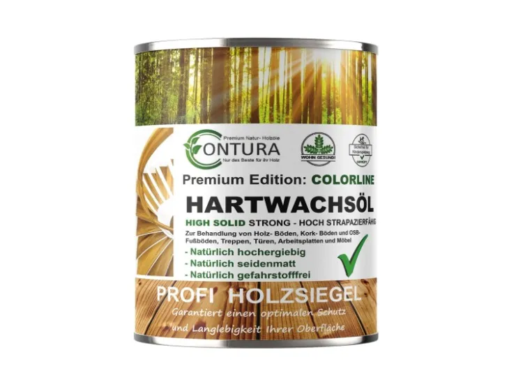 CONTURA Hartwachsöl Colorline FARBIG Fußbodenöl Parkettöl Möbelöl Holzöl 750ml 12 Nightly