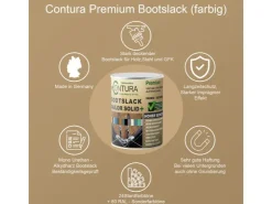 CONTURA 2K Bootslack Farbig Yacht Buntlack Metall Holz GFK Boot Glänzend 1,1 Liter RAL 9010 Analog* Speziallacke|Weißlacke