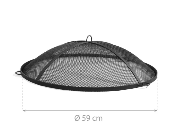 CookKing Funkenfang Zubehör Stahl für Feuerschalen Ø 59 cm Schwarz* Insektenschutz