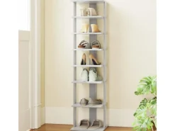 Costway 8 Stufiges Schuhregal Höhenverstellbar Holz Einzel* Holzregale