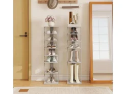 Costway 8 Stufiges Schuhregal Höhenverstellbar Holz Einzel* Holzregale