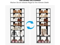 Costway 8 Stufiges Schuhregal Höhenverstellbar Holz Doppel* Holzregale
