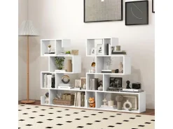 Costway Bücherregal mit 4 Ebenen 80 x 22 x 100 cm Weiß* Bücherregale