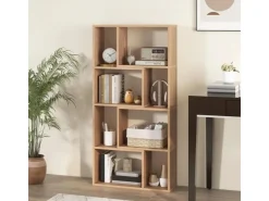Costway Bücherregal mit 4 Ebenen Standregal mit 8 Fächern