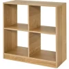 Costway Bücherregal mit 4 Fächern Würfelregal 73 x 33 x 73 cm Natur* Bücherregale|Holzregale