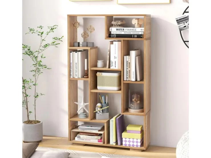 Costway Bücherregal mit 9 Fächern Standregal 120cm* Bücherregale