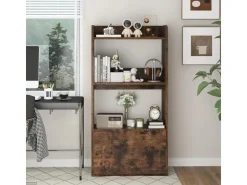 Costway Bücherregal mit Schublade 55 x 29 x 105 cm Rustikales Braun* Bücherregale
