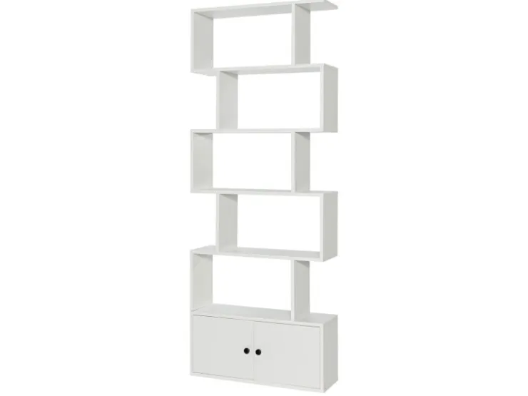 Costway Bücherregal mit Türen Standregal 183 x 70 x 23 cm* Regal Weiß