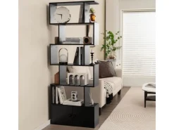 Costway Bücherregal mit Türen Standregal 183 x 70 x 23 cm* Bücherregale