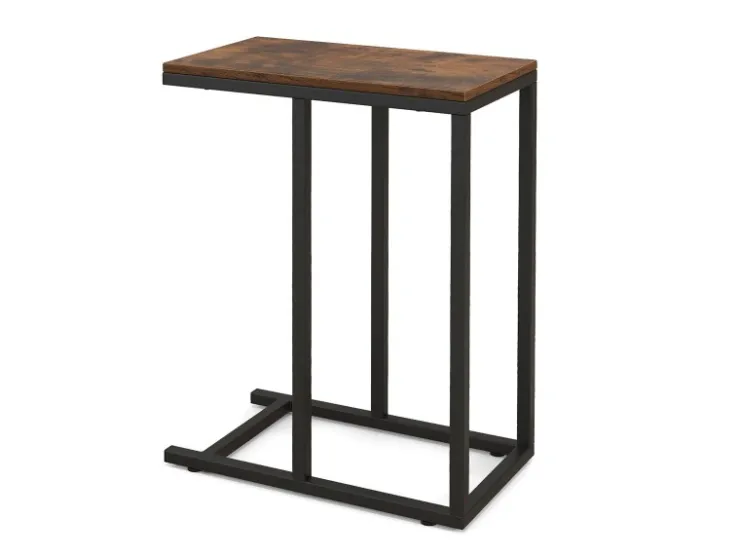 Costway Beistelltisch C-Form Sofatisch mit Metallgestell* Tische