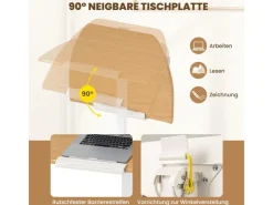 Costway Beistelltisch Höhenverstellbar mit Rollen Stehtisch* Tische