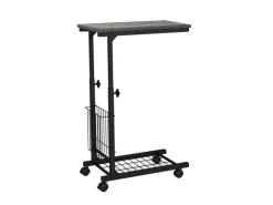 Costway Beistelltisch mit Rollen Laptoptisch Höhenverstellbar