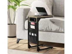 Costway 2er Set Beistelltisch mit Ladestation & USB Anschlüssen C-Form* Tische
