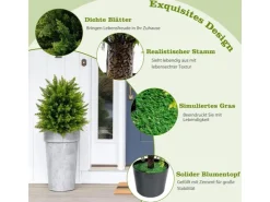 Costway 2er Set Kunstpflanze für Haus Büro Grün 55cm* Kunstpflanzen
