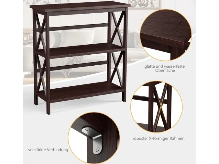 Costway Konsolentisch Holz 79 x 32 x 86 cm* Holzregale