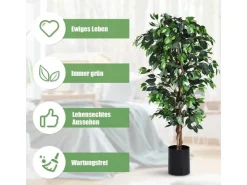 Costway Kunstpflanze für Zuhause Garten Büro 180 cm* Kunstpflanzen