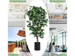 Costway Kunstpflanze für Zuhause Garten Büro 180 cm* Kunstpflanzen
