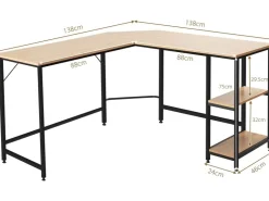 Costway L-förmiger Schreibtisch Homeoffice Schreibtisch* Tische