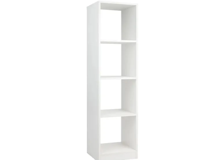 Costway Regal mit 4 Fächern Bücherregal Holz 38 x 142 x 33 cm Weiß* Holzregale