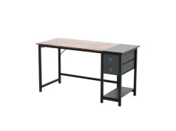Costway Schreibtisch mit 2 Schubladen Großer PC-Tisch Zuhause* Tische