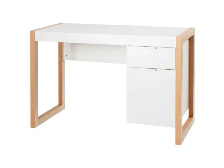 Costway Schreibtisch mit Schublade und Schrank Kinderschreibtisch Weiß* Schränke