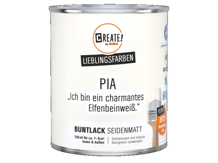 CREATE! by OBI Buntlack Lieblingsfarbe Pia Seidenmatt 0,75 l