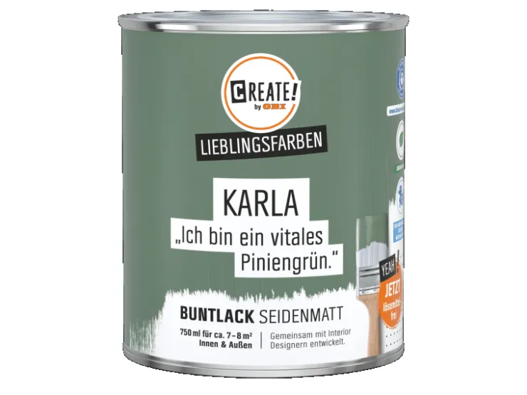 CREATE! by OBI Buntlack Lieblingsfarbe Karla Seidenmatt 0,75 l
