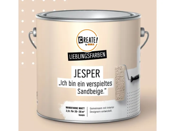 CREATE! by OBI Lieblingsfarben Wandfarbe Jesper matt 2,5 l