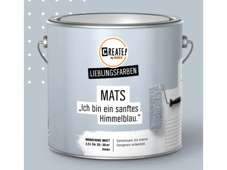 CREATE! by OBI Lieblingsfarben Wandfarbe Mats matt 2,5 l