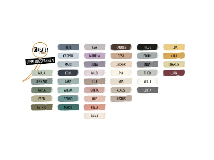 CREATE! by OBI Lieblingsfarben Wandfarbe Mats matt 2,5 l