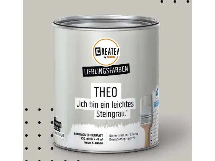 CREATE! by OBI Lieblingsfarben Buntlack Theo seidenmatt 750ml