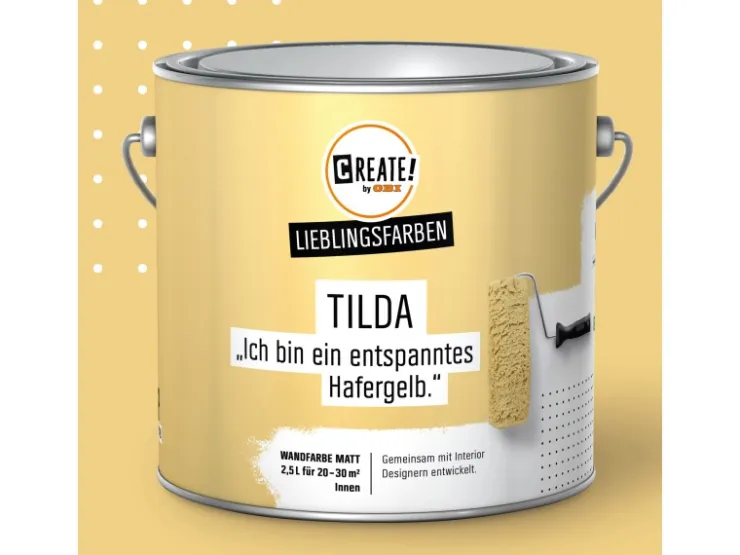 CREATE! by OBI Lieblingsfarben Wandfarbe Tilda matt 2,5 l