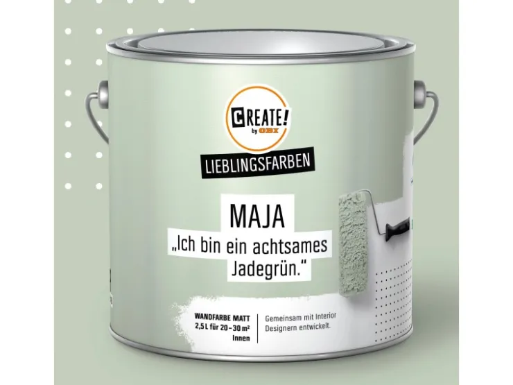 CREATE! by OBI Lieblingsfarben Wandfarbe Maja matt 2,5 l