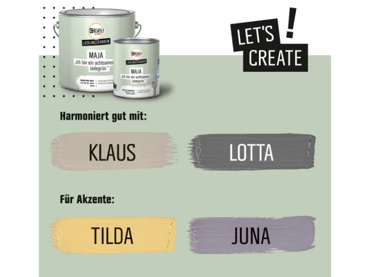 CREATE! by OBI Lieblingsfarben Wandfarbe Maja matt 2,5 l