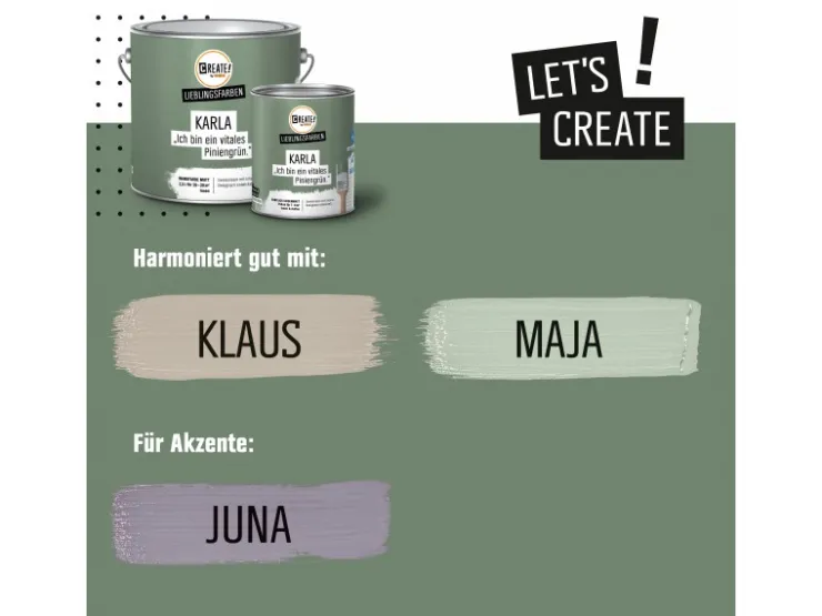 CREATE! by OBI Lieblingsfarben Wandfarbe Karla matt 2,5 l* Innenfarben