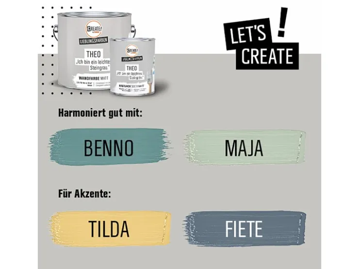 CREATE! by OBI Wandfarbe Lieblingsfarbe Theo Matt 2,5 l