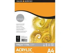 Simply Daler-Rowney Acrylmalpapier DIN A4, 190 g/m², 16 Blatt* Künstlerzubehör
