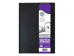 Daler Rowney Daler-Rowney Simply Skizzenbuch Mittlere Körnung 100gsm Hardcover A4 Softweiß