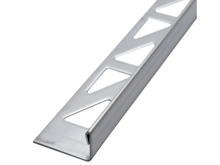 Dalsys Fliesenschiene L-Profil 2,5m x 12,5mm Edelstahl Gebürstet Winkelprofil
