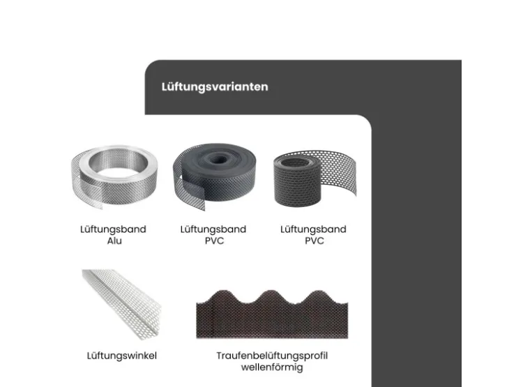 DAPRONA Lüftungswinkel Alu 20x 2m x 30mm x 90mm Silber Fassaden Lüftungswinkel* Insektenschutz