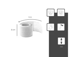 DAPRONA Vogelschutzgitter Lüftungsband PVC 5m x 80mm Zuverlässige Belüftung* Insektenschutz