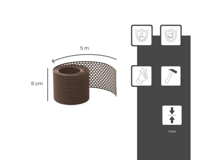 DAPRONA Vogelschutzgitter Lüftungsband PVC 5m x 80mm Belüftung