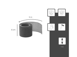 DAPRONA Vogelschutzgitter Lüftungsband PVC 5m x 80mm Belüftung* Insektenschutz