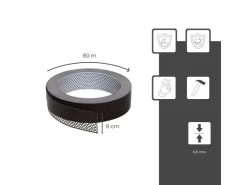 DAPRONA Vogelschutzgitter Lüftungsband 60m x 80mm Aluminium Braun* Insektenschutz