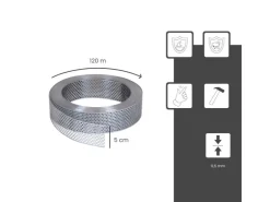 DAPRONA Vogelschutzgitter Lüftungsband 120m x 50mm Aluminium* Insektenschutz