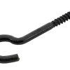 Deckenhaken Eng Gebogen Schwarz Verzinkt Ø 5,0 x 80 mm 5 Stück